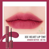 3CE VELVET LIP TINT #KNOW BETTER - ĐỎ TÍA