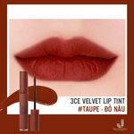 3CE VELTEL LIP TINT #TAUPE - ĐỎ NÂU